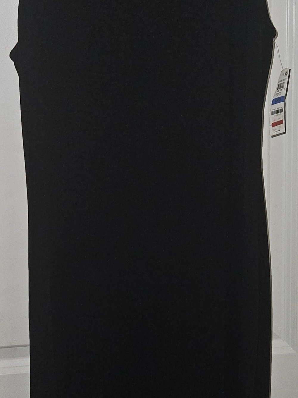 Bar III Women’s Sleek  Cut Out Sporty Varsity Stripe Black Sleeveless Dress